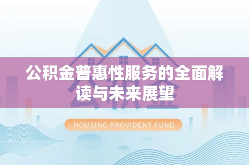 元氏公积金普惠性服务的全面解读与未来展望
