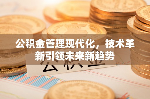 元氏公积金管理现代化，技术革新引领未来新趋势