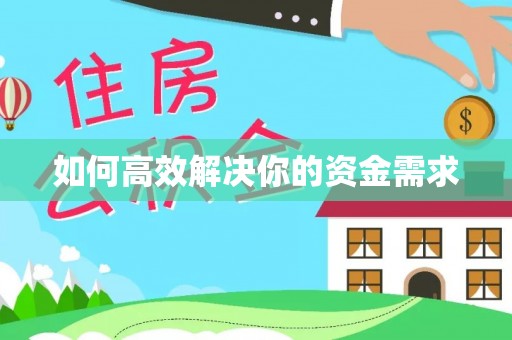 元氏如何高效解决你的资金需求