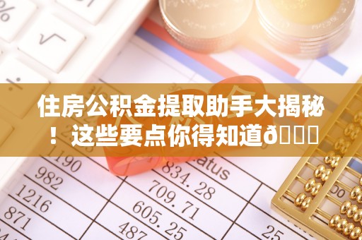 元氏住房公积金提取助手大揭秘！这些要点你得知道😎