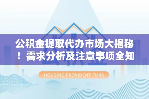 元氏公积金提取代办市场大揭秘！需求分析及注意事项全知道