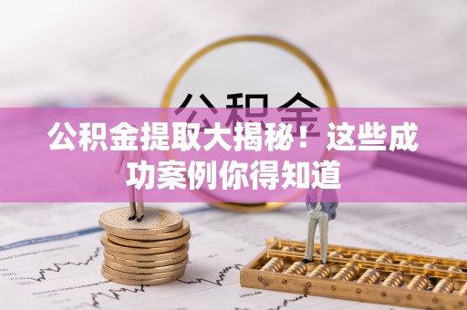元氏公积金提取大揭秘！这些成功案例你得知道